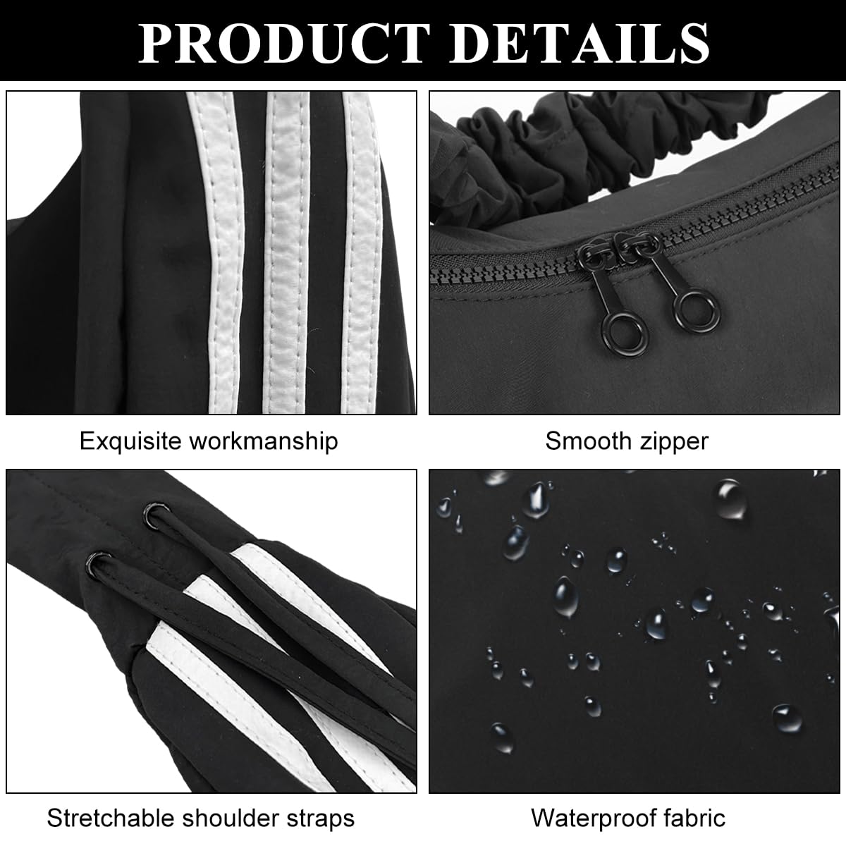 PALAY Crossbody Bags for Daily Use with Dual Zipper Design 35x12x22cm | Soft Nylon