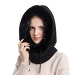 PALAY Winter Cap for Women with Neck Warmer Hood Scarf and Mask featuring Fleece Lining for Outdoor Skiing | One Size 56–59cm
