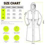 PALAY Women Raincoat for Outdoor Riding with 113cm Length and 3‑in‑1 Hood | EVA Waterproof Coat