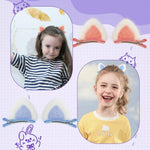 PALAY Hair Clips for Girls featuring Fluffy Fox Ear Design and 10 Colorful Pieces | Cute Kids Barrettes