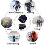 PALAY® Navy Blue Winter Warm Knitted Hats with Neck Gaiter Knitted Scarf Set,Beanie Cap Hat Neck Hat for Men and Women