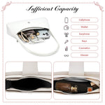 PALAY Shoulder Bag for Women featuring Bow Charm and Snap & Zipper Closure | 27x14cm Patent Leather