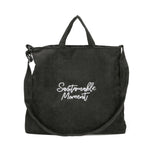 PALAY Tote Bag for Woman with Detachable Crossbody Strap 39x4x37 cm Corduroy | Black