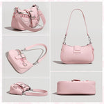 PALAY Shoulder Bag for Women featuring 22.5x3.5x12cm Size and Detachable Chain Strap | Y2K Pink Hobo Style