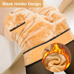 PALAY Women's Fleece Lined Tights for Winter Warmth with High Waist Support | Black Free Size