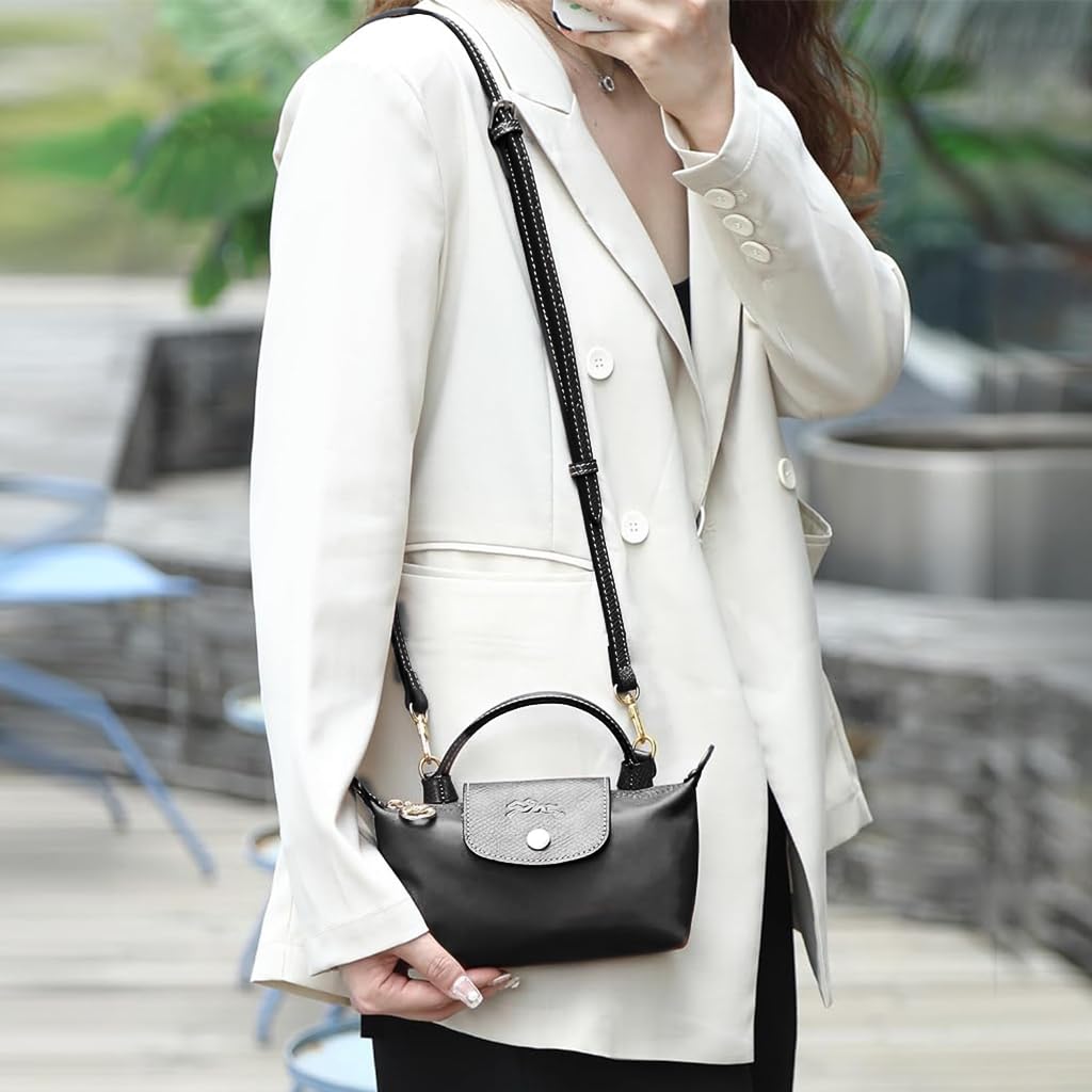 PALAY Bag Leather Strap Replacement for Crossbody Use featuring Quick Release Kit and Adjustable 47 in Length | Black PU Shoulder Strap