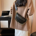 PALAY Sling Bag for Women with 24×9×14 cm Capacity and Adjustable Wide Shoulder Strap | Black PU Leather Crossbody