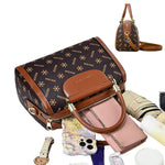 PALAY Handbag for Women with Vintage Print and Multi Layer Compartments | PVC Shoulder Bag