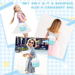 PALAY® Cute Backpack for Girls Kawaii Girls Backpack Small PU Backpack Cute Sanrio Cinnamoroll Crossbody Bag with Handle Birthday Gift Christmas Gift for Girls, 23x24x12cm