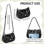 PALAY Shoulder Bag for Women with Zippered Crossbody Strap and 21x10x14cm Size | PVC Tote featuring Glossing Bow Charm