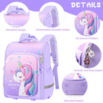 PALAY Cartoon Unicorn School Backpack for Girls featuring Full Opening Zipper and 29x16x36cm Large Capacity | Comfortable Burden‑Relief Design