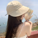 PALAY Sun Hat for Women featuring Wide Brim and Adjustable Drawstring | 3 PCS Beige Quick-Dry Caps