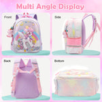PALAY Unicorn Backpack for Schoolgirls featuring Double Layer Design and Waterproof Nylon | Ideal Gift for Girls Aged 4–6