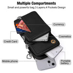 PALAY® Small Crossbody Phone Bag for Women Mini Wallet Shoulder Crossbody Handbag Wallet with Credit Card Slots Large Purse
