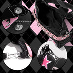 PALAY Shoulder Bag for Girls with Chain Strap and Zipper Closure 23x7x13cm | Chic Y2K Style