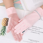PALAY Silk Hand Gloves for Women with UPF 50 Sun Protection and Open Fingertip Design | 23cm Length