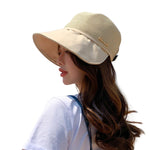 PALAY® Straw Hat for Women Summer Wide Brim Sun Hats for Women Elegant Beach Hat for Women UV Protection Cap Summer Hats for Women - Breathable, Beige