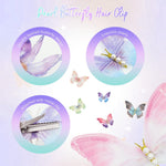 PALAY Hair Clips Set featuring 14 Pcs 3.54 in Pearl Butterfly Design for Girls and Women