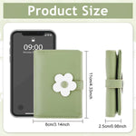 PALAY® Girls Wallet Women Wallet PU Leather Card Holder Girls Wallet Cute Flower Snap Button Wallet with Lovely Heart Shaped Photo Window Gift Wallet for Girls Christmas Gift, Green