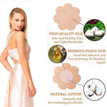 PALAY® Petal Backless Nipple Cover Set with Breast Petals Disposable Adhesive Bra for A-E Cup Large Breast, Breathable Breast Lift Tape Athletic Tape-10 Pcs