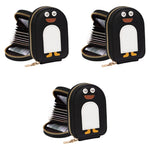PALAY Girls Card Bag for Travel with 10 Compartments and RFID Blocking PU Penguin Design