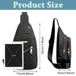 PALAY Crossbody Sling Bag for Women with Oxford Cloth in Stylish Black | Travel Shoulder Phone Bag