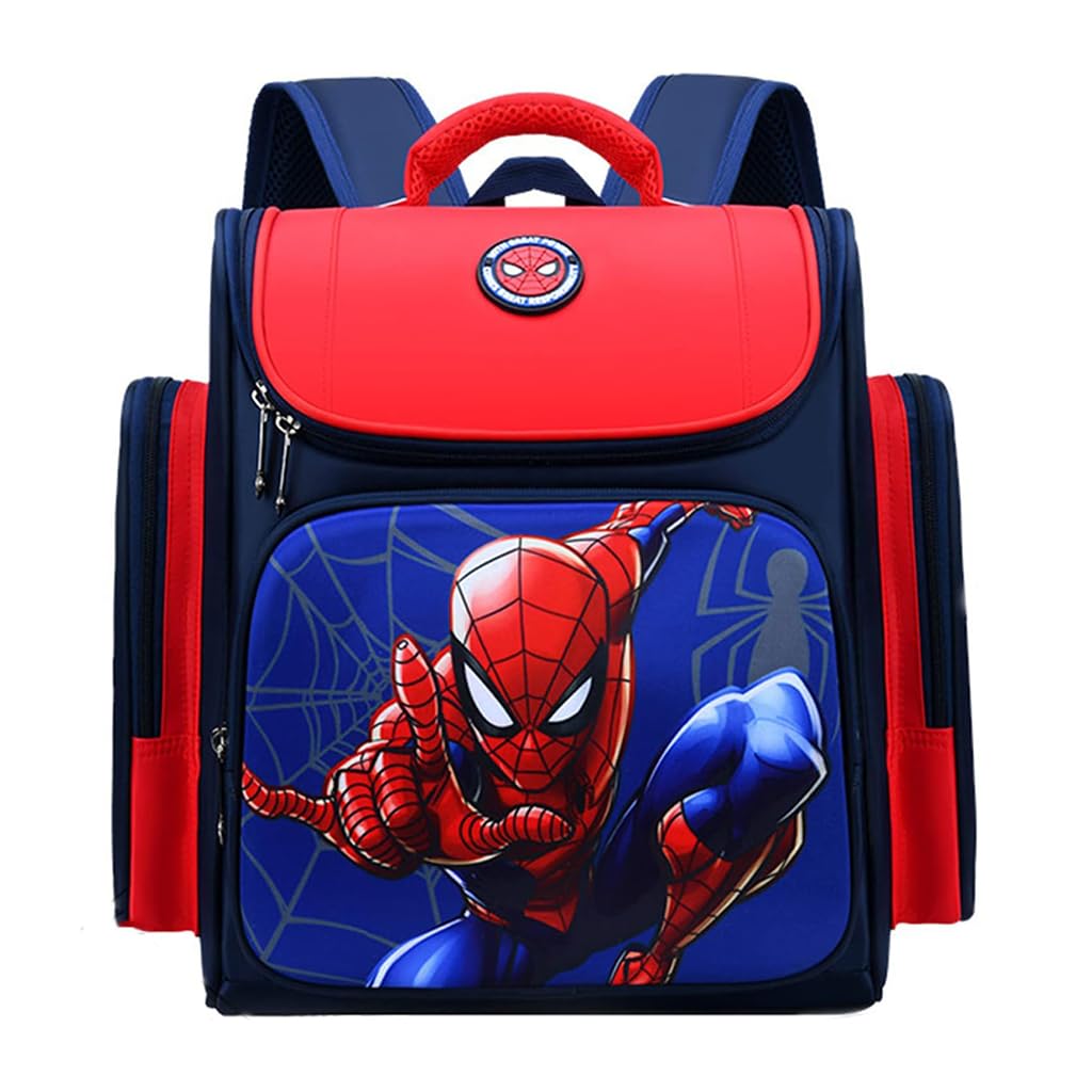 PALAY® School Backpack for Boy Kids Stylish Spider Man Waterpoof School Bag for Kids, Travel, Camping, Burden-relief School Backpack Giftfor Kids 3-6 Years Old, 27x13x38cm
