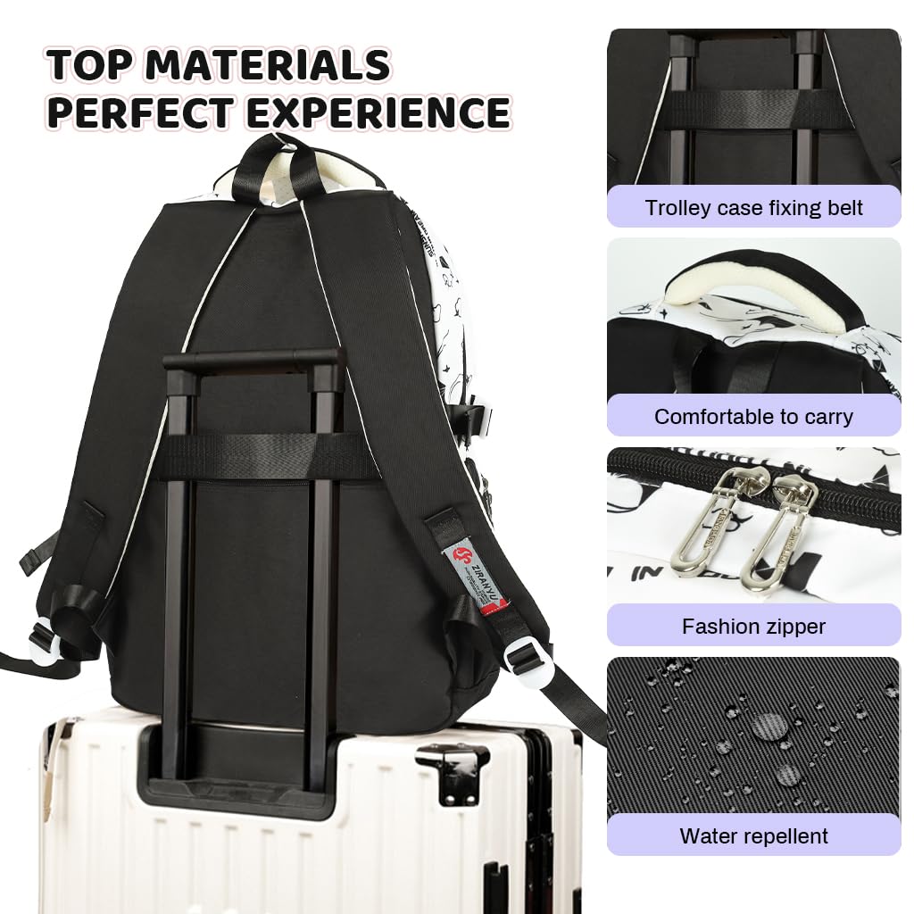 PALAY School Backpack for Teen Girls with 15 inch Laptop Compartment and Trolley Strap | Polyester Bag for Travel