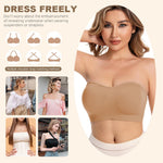 PALAY Strapless Bra for Women featuring Removable Padded Cups and Non Slip Nylon Fabric | Ideal for Off Shoulder Outfits