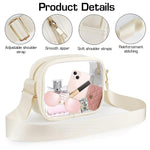 PALAY Sling Bag for Women with Adjustable Shoulder Strap and 7.8×2.76 in Clear PVC Design | Waterproof Crossbody Purse