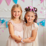 PALAY Bracelets for Girls 8Pcs Set with Elastic Beaded Design & Acrylic Material | Ideal Gift