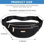 PALAY Waist Bag for Women with 4 Zipper Pockets 11.8×2.36×5.5 in & Quick Release Buckle | Waterproof Oxford Cloth for Travel and Running