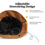 PALAY Bucket Hat for Women featuring Cat Ears and Adjustable 22‑22.8 in Fit | Brown Sun Cap