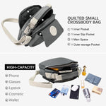 PALAY Hand Bag for Women with 21x10x18cm Size and Three Zippered Compartments | Grey Nylon Shoulder and Sling Style