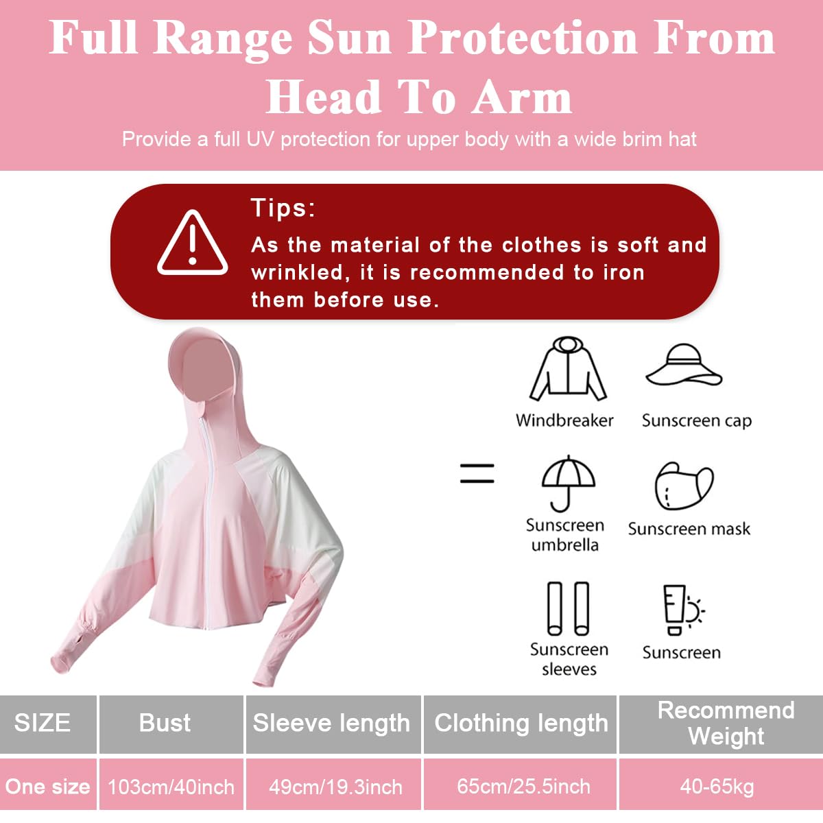 PALAY® Woman Sun Protection,Pink