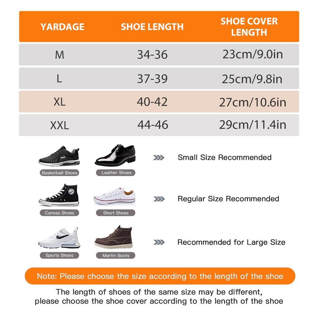 PALAY Silicone Shoe Rain Cover for Outdoor Use with Snap Button Closure and Anti Slip Sole | 2 PCS US Size 7.5 9