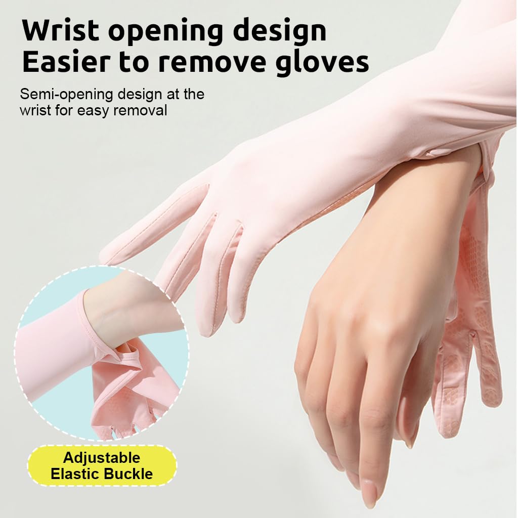 PALAY Hand Gloves for Sun Protection with UPF 50+ and Non Slip Palm | 22.2 in Arm Sleeves