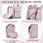 PALAY Women's Foldable Nylon Gym & Travel Duffel Bag with Shoe Compartment