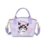 PALAY® Kawaii Handbag for Girls Cartoon Purple Kuromi Mini Tote Handbag with Shoulder Strap Girls Mini PU Crossbody Handbag Purse Kuromi Tote Bag Gift Handbag for Girls, 16x7x22cm