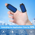 HANNEA® 4 Piezas de Mangas de Dedo Refrescantes, Protección de Dedos, Guantes de Apoyo con Gel para Alivio del Dolor por Artritis, Tendinitis, Dedo Gatillo, Hinchazón, Nudillos Doloridos