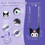 PALAY Kuromi Mini Purse for Girls with Adjustable Strap and Silicone Cartoon Design | Cute Small Crossbody Coin Bag for Kids