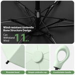 PALAY Mini Sun Umbrella for Travel with 6 Strong Ribs and UPF 50+ Black Liner | Lightweight