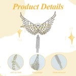 PALAY Hair Buns for Women Set of 2 with Butterfly Metal Rhinestone Tassels | Elegant Bun Maker Clips