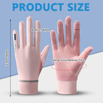 PALAY Silk Hand Gloves for Women with UPF 50 Sun Protection and Open Fingertip Design | 23cm Length