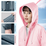 PALAY Rain Ponchos for Adults with Button Up Hood 120cm EVA Waterproof Design | 2 Pack Reusable Raincoat for Travel and Outdoor Use
