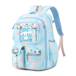 PALAY School Bag for Girls with 6 Badges and Ergonomic Support | Waterproof Nylon Backpack