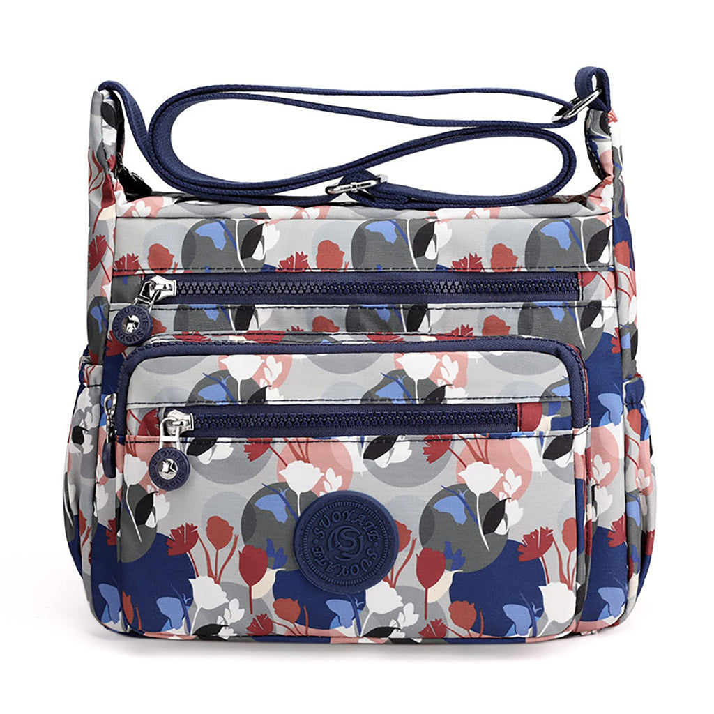 PALAY® Women Crossbody Bag Waterproof Nylon Multi-Layer Crossbody Bag Casual Satchel Bag Shoulder Bag Messenger Bag Travel Crossbody Bag