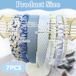 PALAY Headband Set for Women featuring 7pcs Blue Pearl and Flower Designs | Ideal Gift
