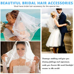 PALAY Bridal Veil for Wedding featuring 150cm Fine Mesh Tulle with Elegant White Edging