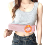 PALAY Thermal Top for Women featuring Fleece Lined Wide Straps in Black | Warm Winter Vest